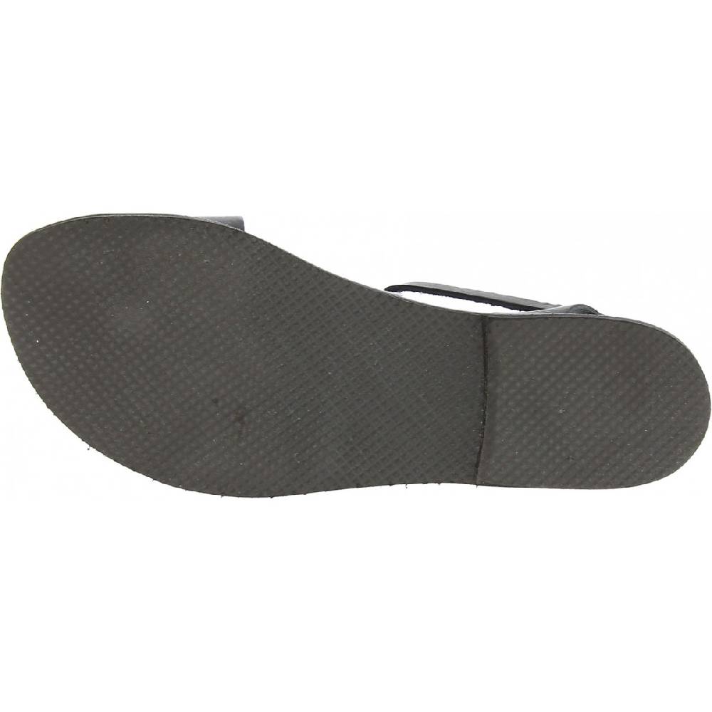 Lartigiano Del Cuoio Sandali bassi donna artigianali in pelle color nero In Vendita