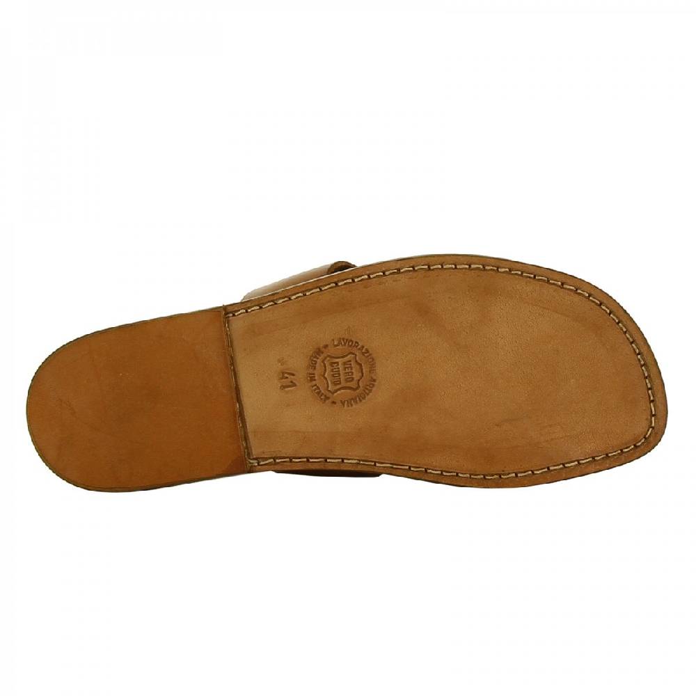 Lartigiano Del Cuoio Sandali francescani uomo in pelle color cuoio artigianali 2025