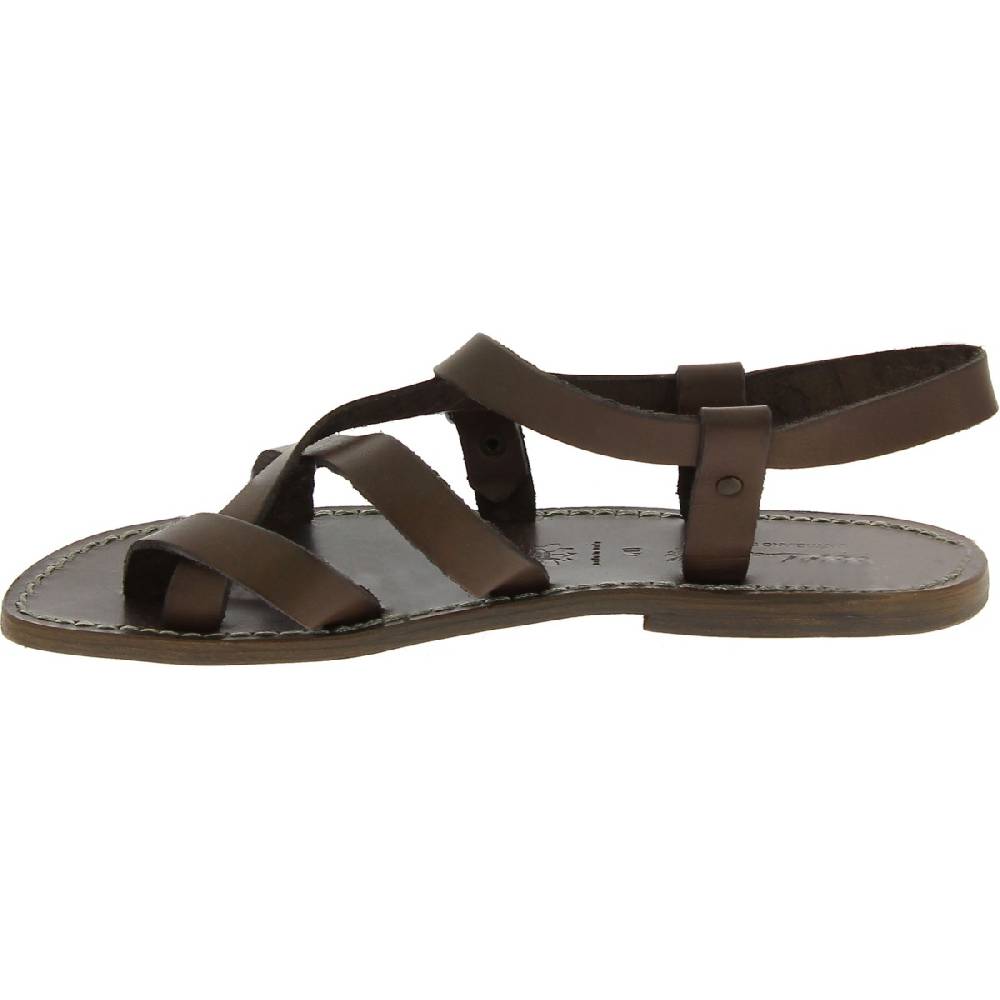 Lartigiano Del Cuoio Sandali uomo in cuoio artigianali in pelle color fango Shopping Online
