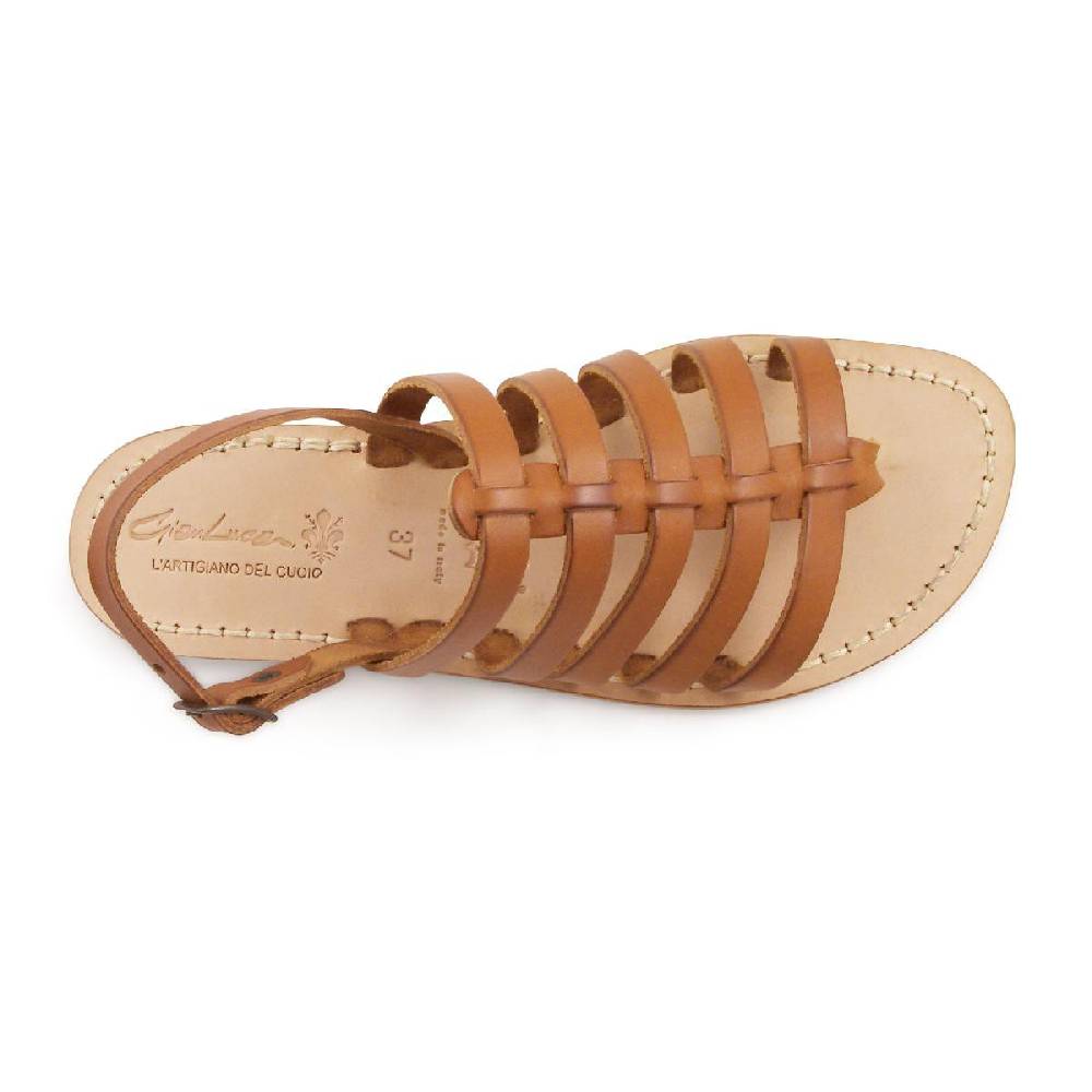 Lartigiano Del Cuoio Sandali cuoio infradito artigianali in pelle da donna Sottocosto