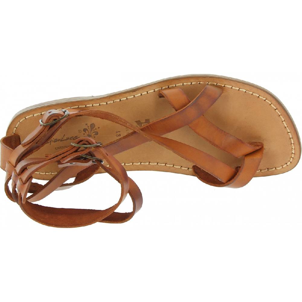 Lartigiano Del Cuoio Sandali gladiatore uomo in pelle color cuoio antico Outlet