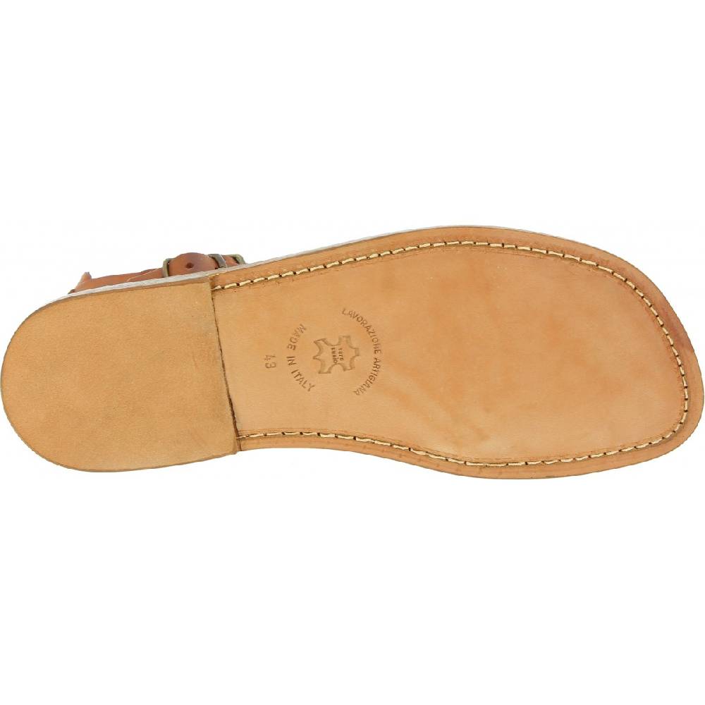 Lartigiano Del Cuoio Sandali gladiatore uomo in pelle color cuoio antico Outlet