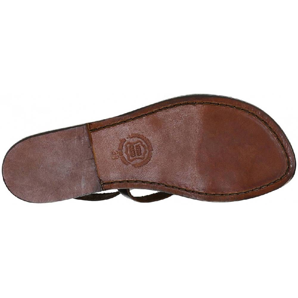 Lartigiano Del Cuoio Sandali bassi in pelle testa di moro da donna artigianali Promozione