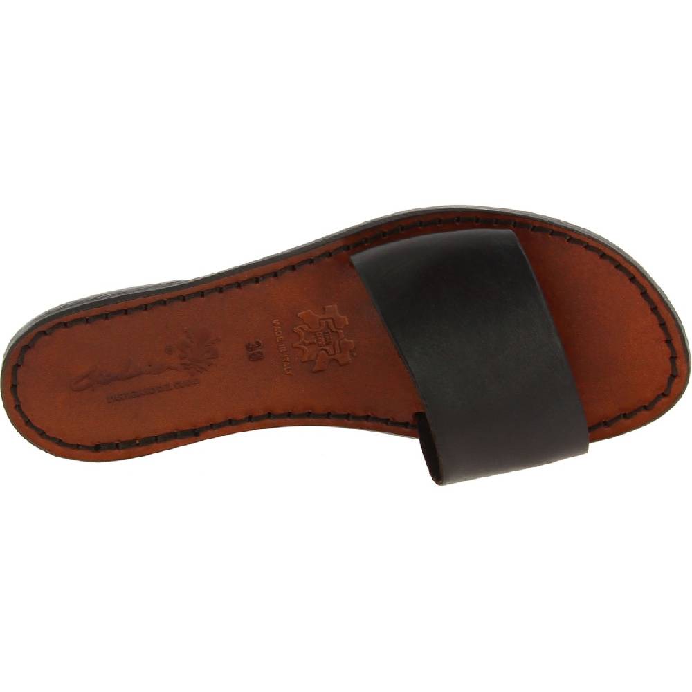 Lartigiano Del Cuoio Ciabatte da donna in pelle marrone scuro artigianali Fino Al -60%