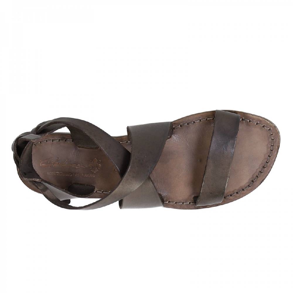 Lartigiano Del Cuoio Sandali donna fatti a mano in pelle color fango Prezzo Ridotto