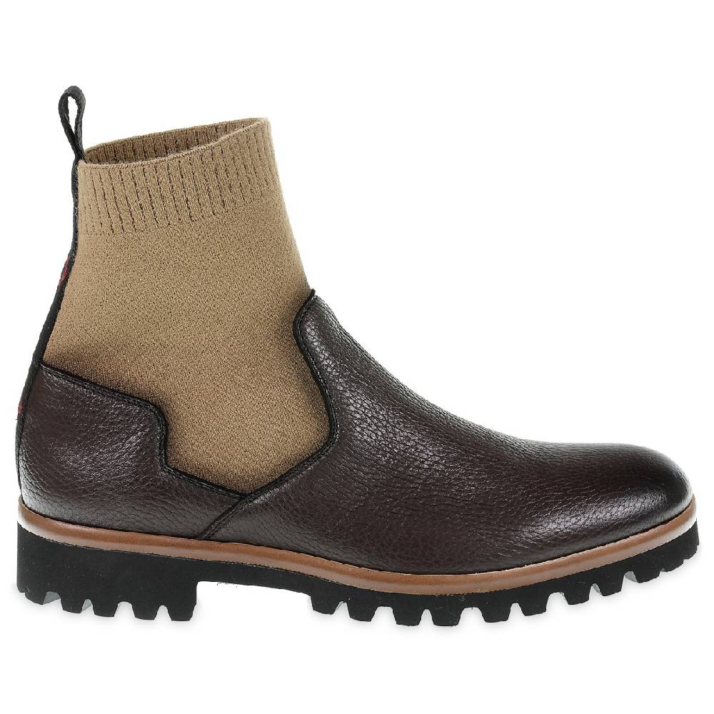 Lartigiano Del Cuoio Stivaletto chelsea in cervo marrone e cashmere - Fratelli Borgioli Presa