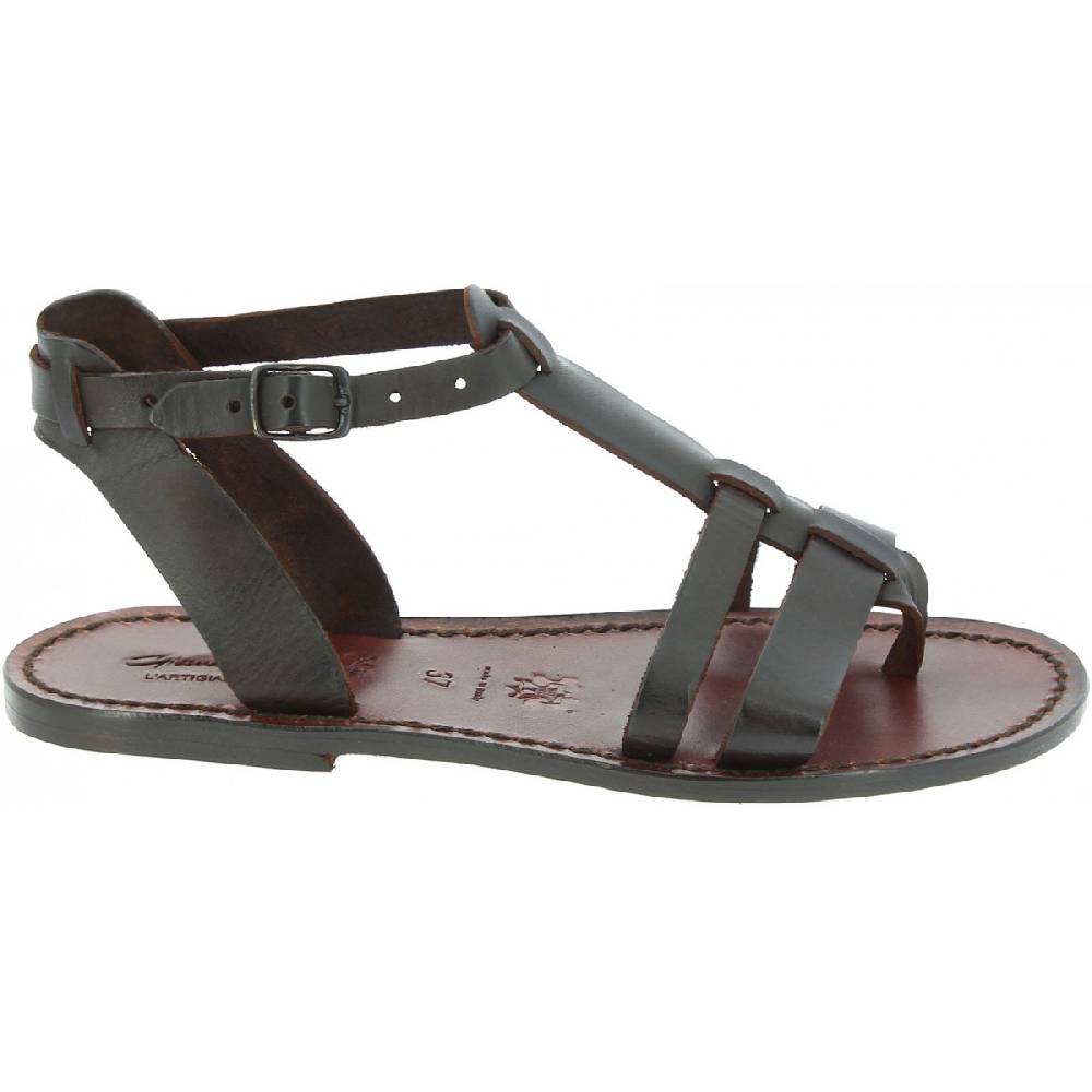 Lartigiano Del Cuoio Sandali gladiatore da donna in pelle Testa di moro Black Friday Prezzi