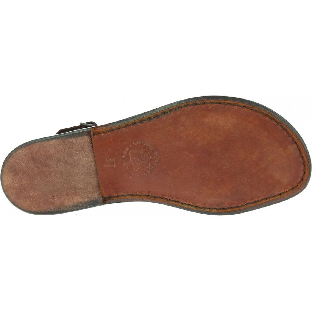 Lartigiano Del Cuoio Sandali gladiatore da donna in pelle Testa di moro Black Friday Prezzi