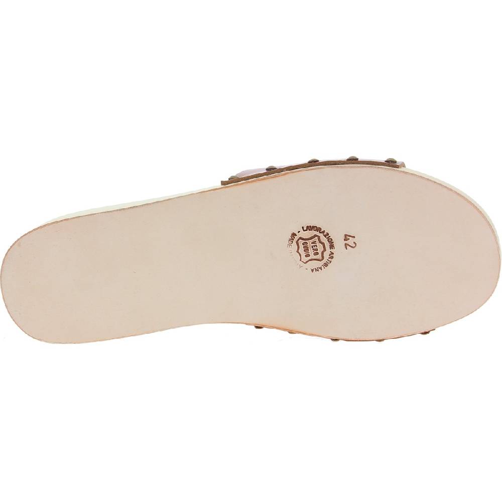 Lartigiano Del Cuoio Zoccoli in legno da uomo con fascia larga in pelle color marrone Pezzi Unici
