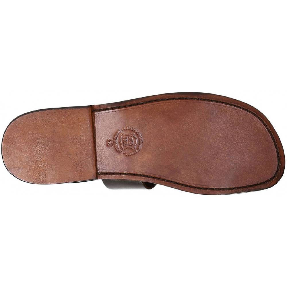 Lartigiano Del Cuoio Sandali francescani donna in pelle marrone artigianali Fino Al -60%