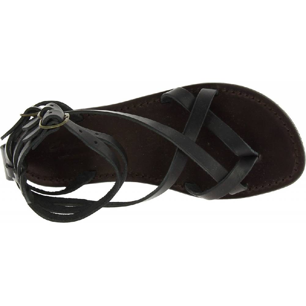 Lartigiano Del Cuoio Sandali gladiatore fatti a mano in pelle colore nero Shopping Online
