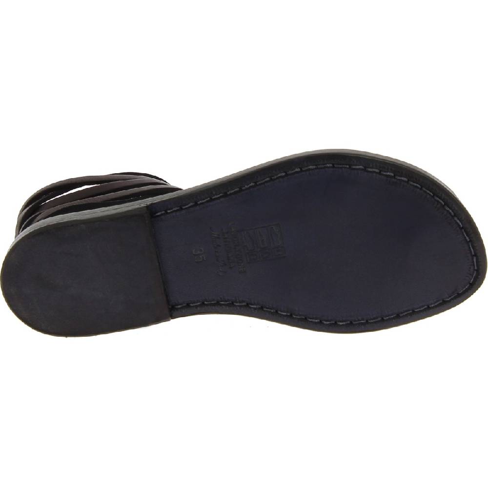 Lartigiano Del Cuoio Sandali infradito schiava da donna artigianali in pelle nera Offerte
