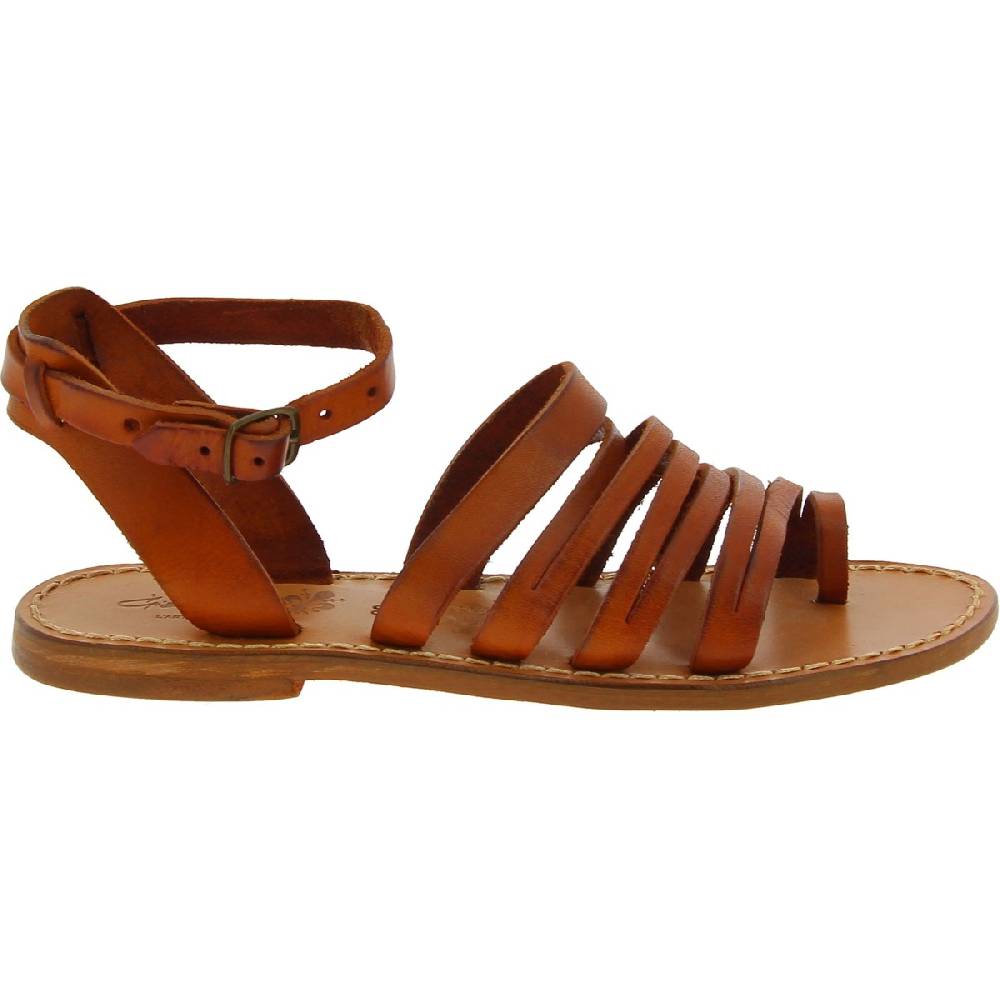 Lartigiano Del Cuoio Sandali infradito donna fatti a mano in pelle colore cuoio Vendite Flash