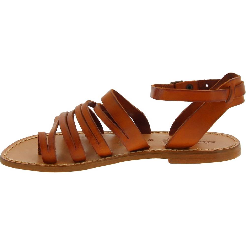 Lartigiano Del Cuoio Sandali infradito donna fatti a mano in pelle colore cuoio Vendite Flash