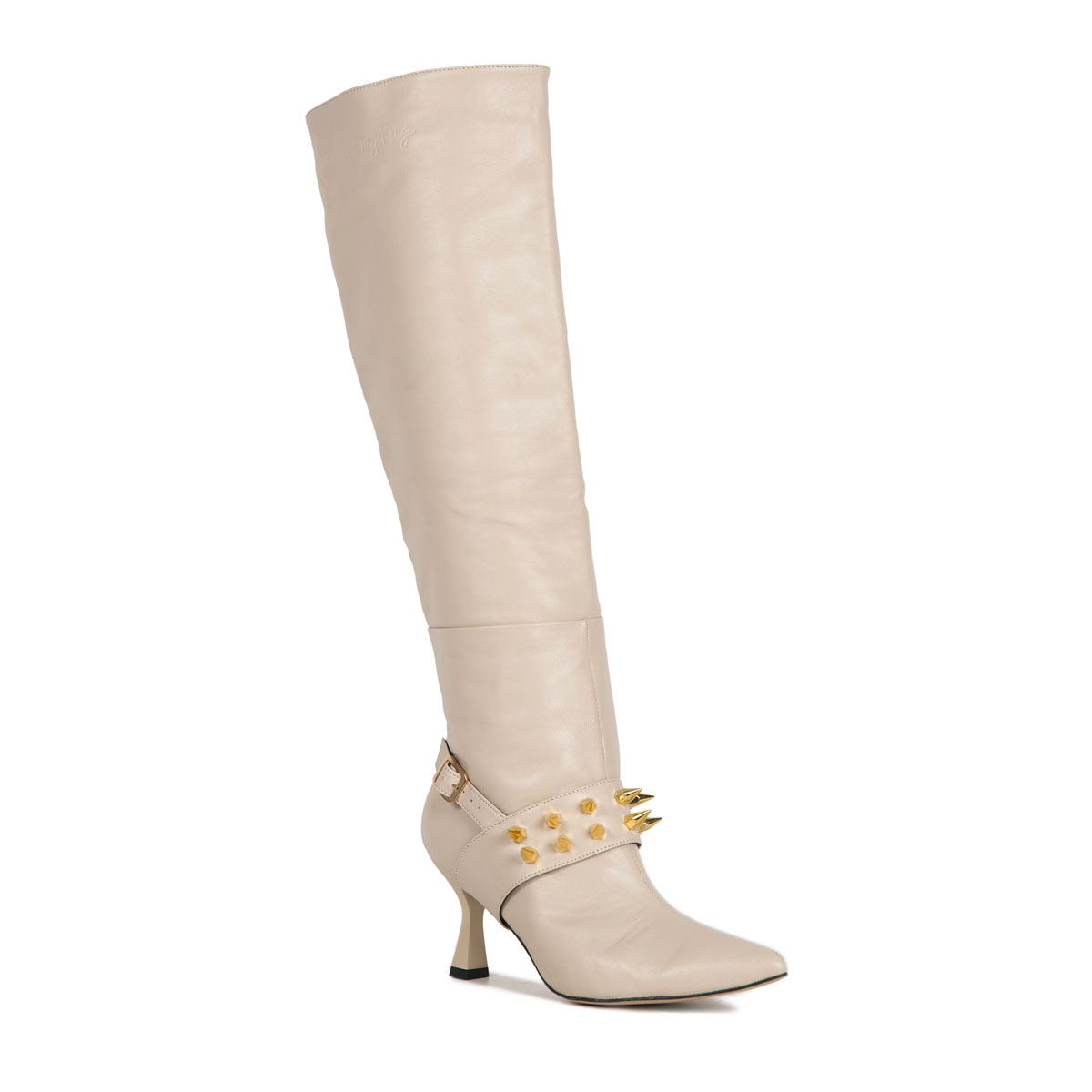 Le Dangerouge Meg Beige Studs Pezzi Unici