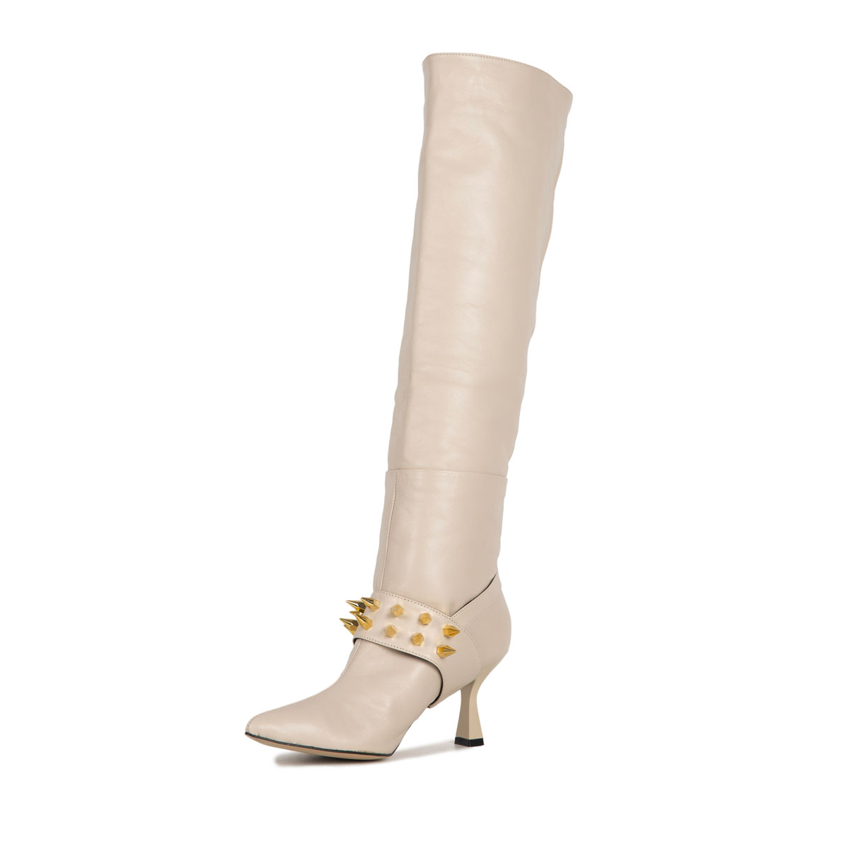 Le Dangerouge Meg Beige Studs Pezzi Unici