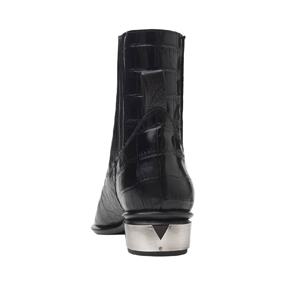 Kate Cate COWBOY KATE BOOTS BLACK CROC EFFECT LEATHER ACQUISTA ORA
