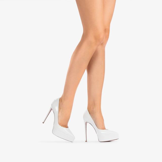 Le Silla Décolleté con plateau vernice bianca carta Fino al 60% di sconto