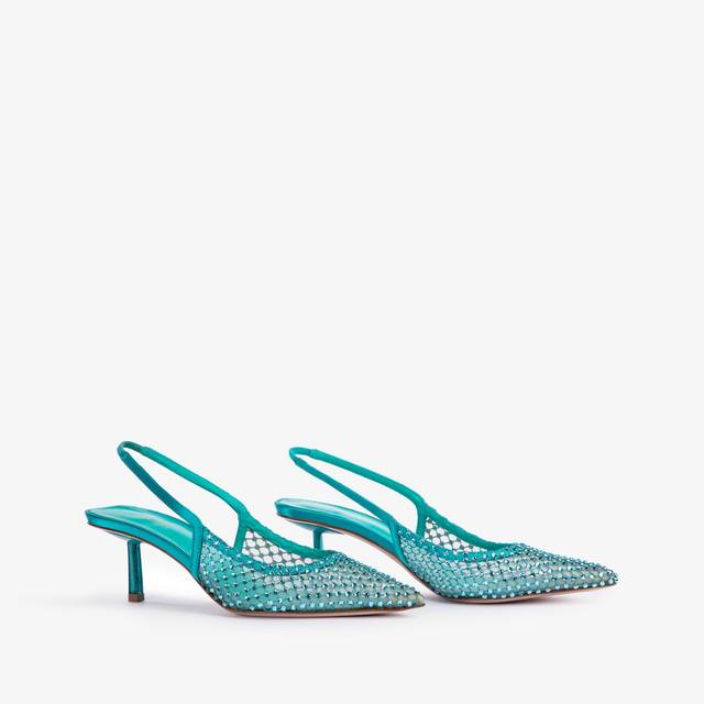Le Silla Slingback gioiello rete verde procida Sottocosto