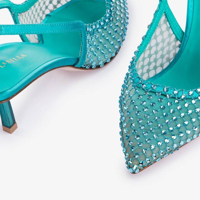 Le Silla Slingback gioiello rete verde procida Sottocosto