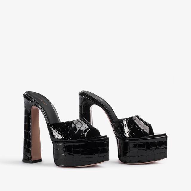 Le Silla Sandalo mule con plateau stampa cocco nero Ultimi tre giorni