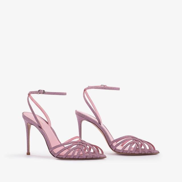 Le Silla Sandalo glitter rosa dea Nuovo