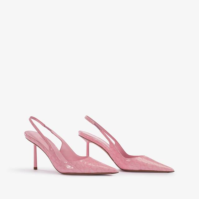 Le Silla Slingback stampa coccodrillo rosa dea Promozione