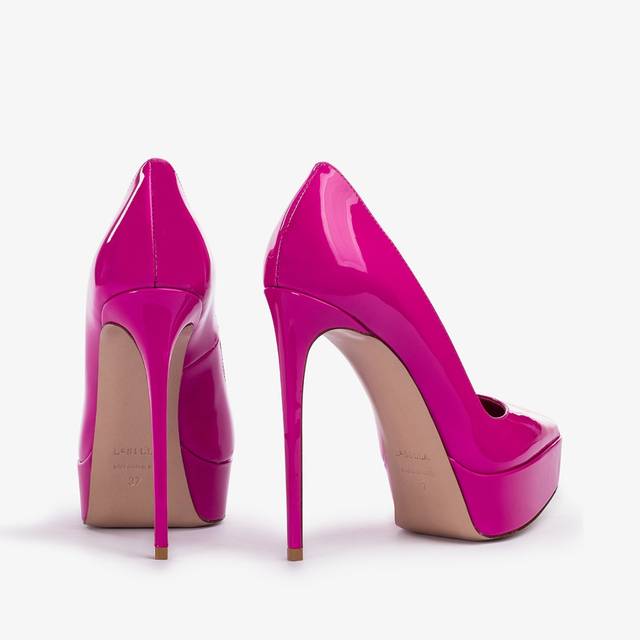 Le Silla Décolleté con plateau vernice fucsia bouganville Vendita