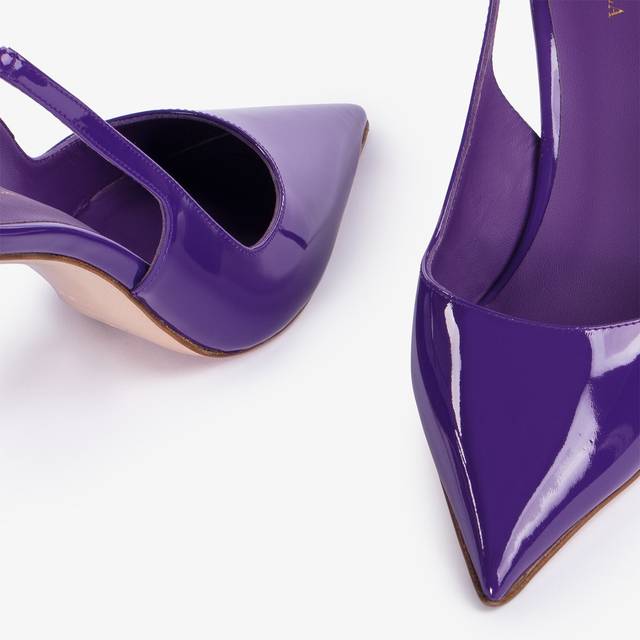 Le Silla Slingback vernice viola queen Negozi Online