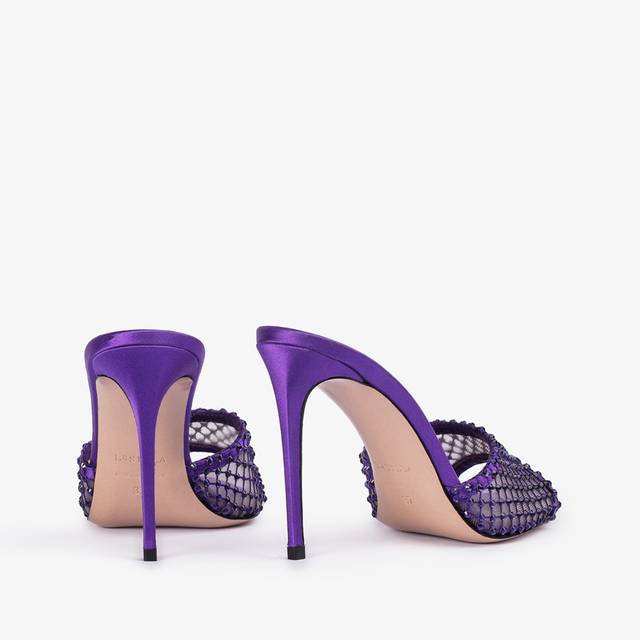Le Silla Sandalo gioiello rete viola kamala con Cristalli Acquista Ora