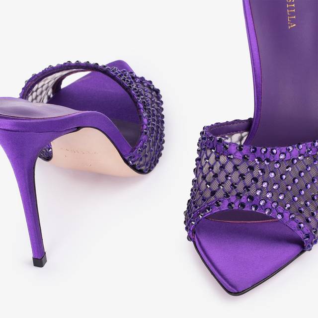 Le Silla Sandalo gioiello rete viola kamala con Cristalli Acquista Ora