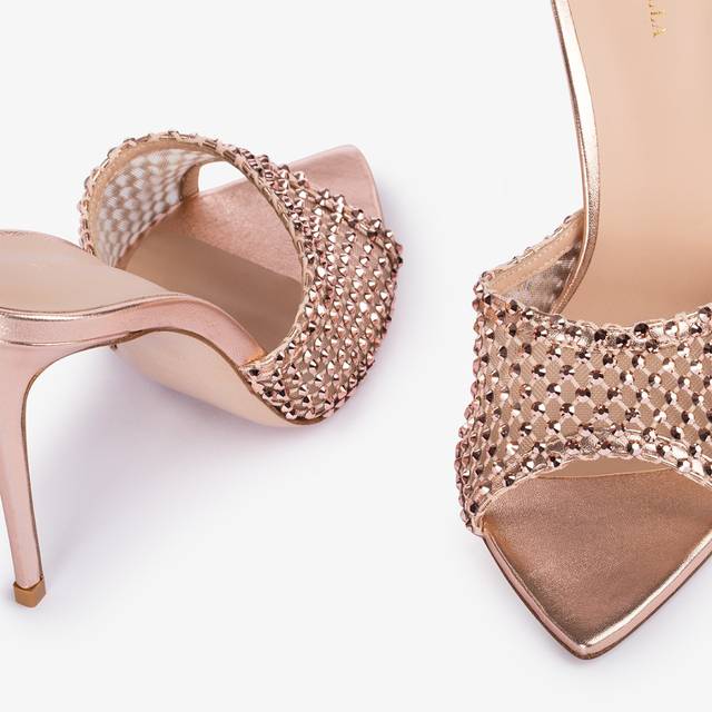 Le Silla Sandalo gioiello rete oro rosa Consegna Veloce