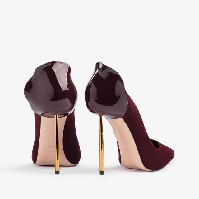 Le Silla Décolleté camoscio rossa cherry Presa