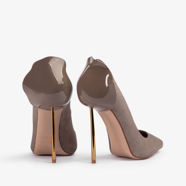 Le Silla Décolleté camoscio grigia sesamo Sconto