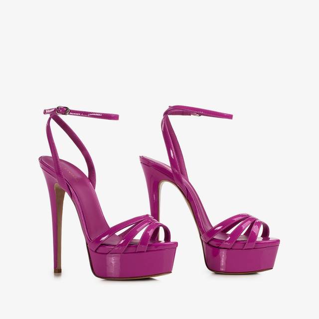 Le Silla Sandalo con plateau vernice viola orchid Offerta