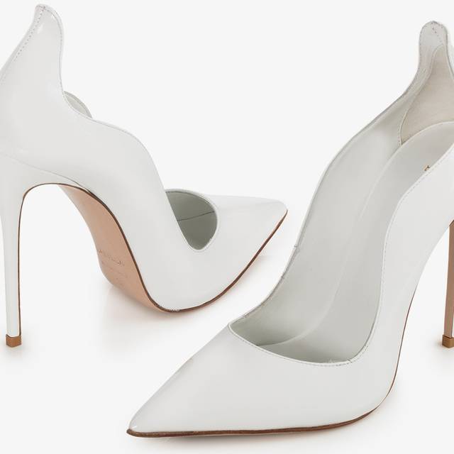 Le Silla Décolleté vernice bianca Italy