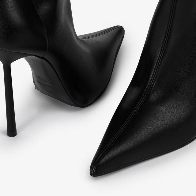 Le Silla Stivale sopra il ginocchio pelle vegan stretch nero Promozione