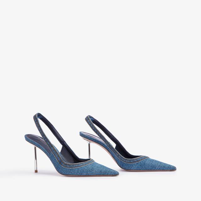 Le Silla Slingback denim blu Negozi Online
