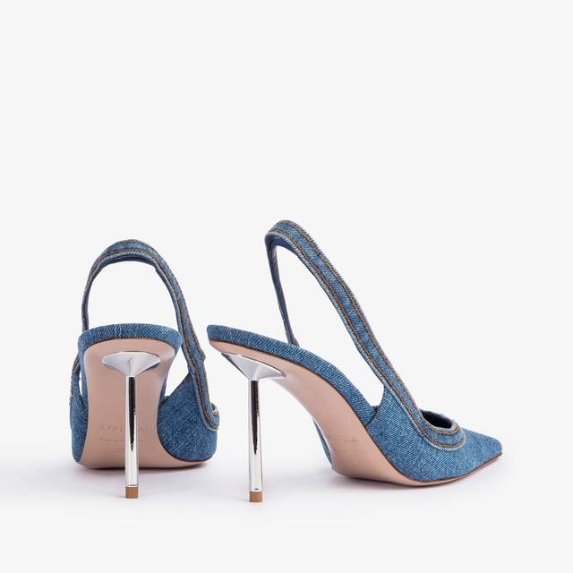 Le Silla Slingback denim blu Negozi Online