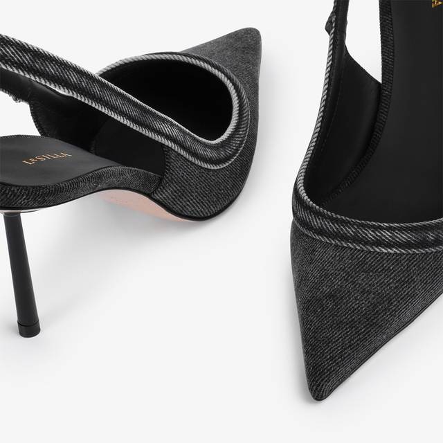 Le Silla Décolleté denim nera Acquista Ora