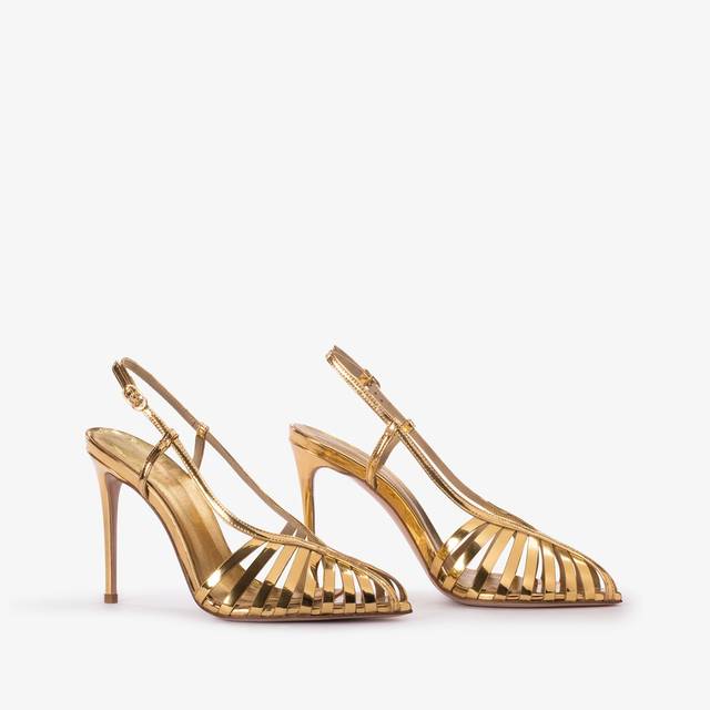 Le Silla Slingback con listini metallizzata oro pepita Promozione Limitata