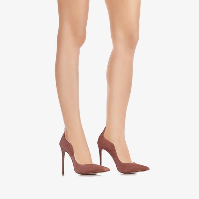 Le Silla Décolleté camoscio marrone cake Presa
