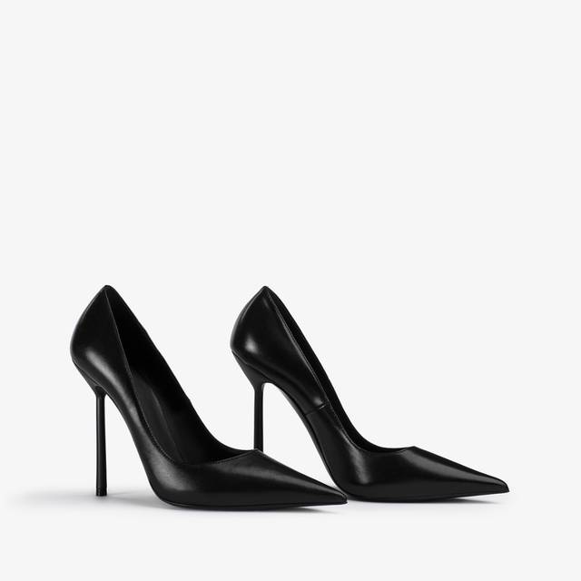 Le Silla Décolleté pelle nera Saldi Di Fabbrica