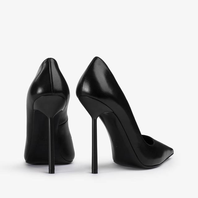 Le Silla Décolleté pelle nera Saldi Di Fabbrica