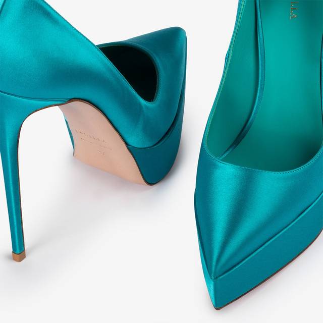 Le Silla Décolleté con plateau raso verde procida Qualità