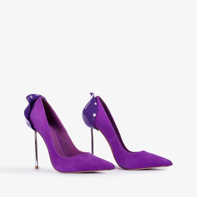 Le Silla Décolleté camoscio viola queen Qualità Garantita