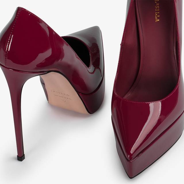 Le Silla Décolleté con plateau vernice rossa vendetta Fino Al -60%
