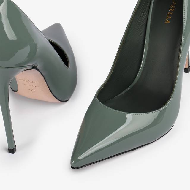 Le Silla Décolleté vernice verde polvere Shopping Online