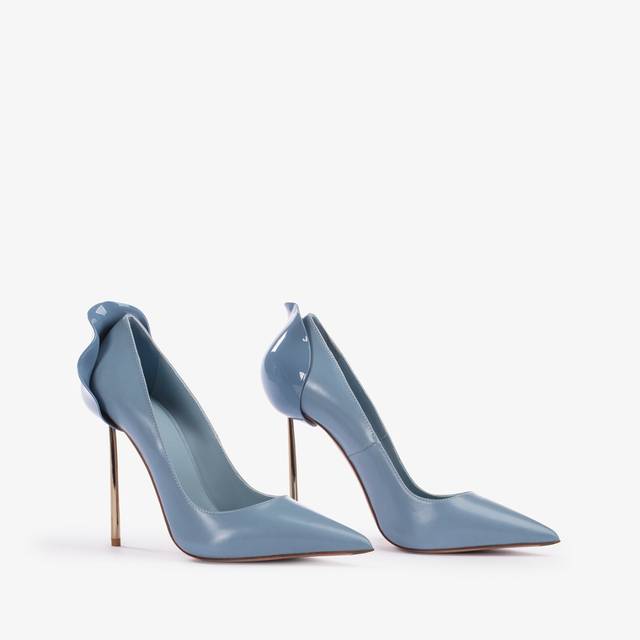 Le Silla Décolleté pelle azzurro nilo Online