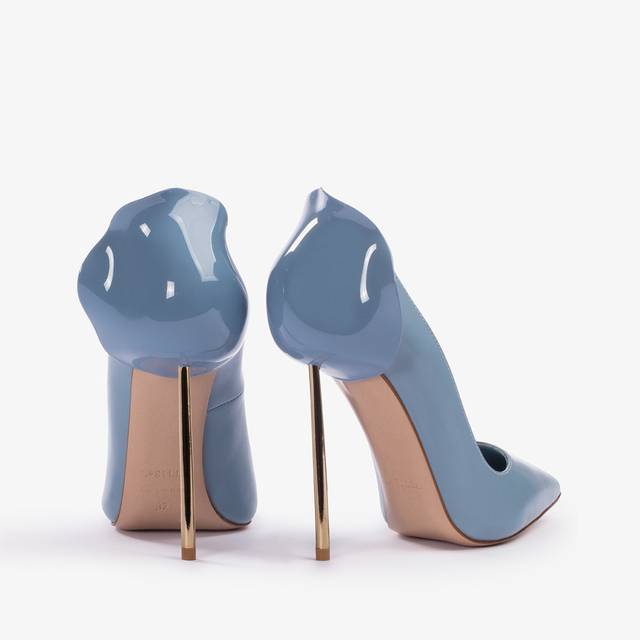Le Silla Décolleté pelle azzurro nilo Online